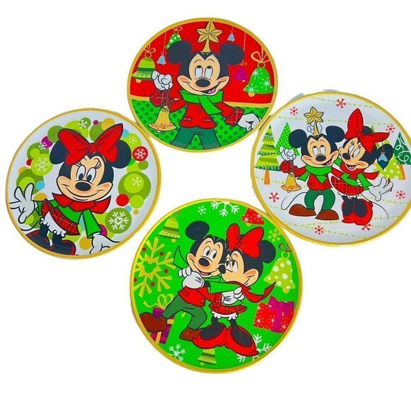 Disney Other - Walt's Disney Store Parks Holiday Mickey and Minnie Christmas Plate Set …
